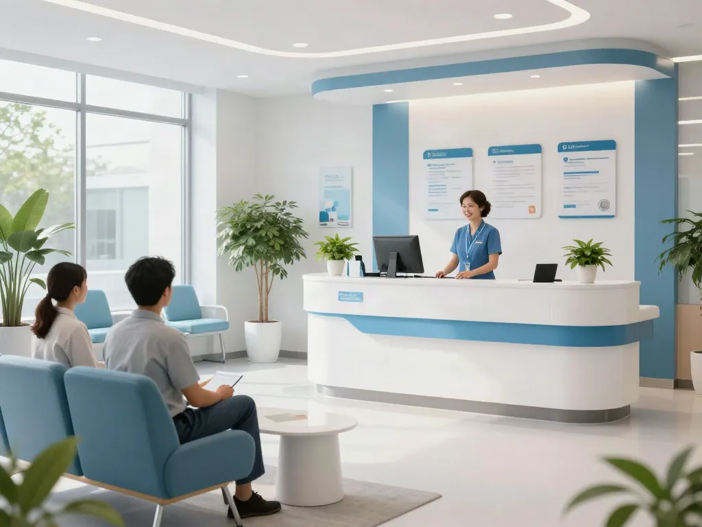 Link slot in a trusted healthcare environment featuring patient care and doctor consultation.